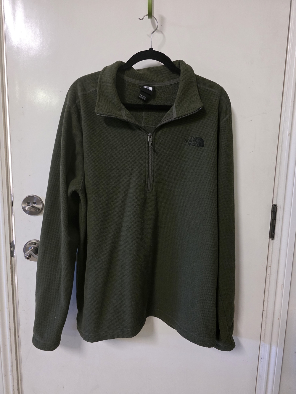 The North Face Men's Olive Half-Zip Fleece Sweater